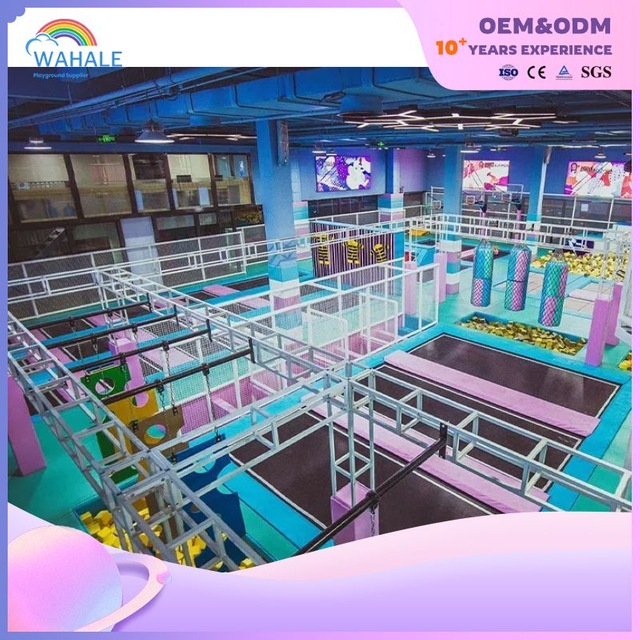 New Color Theme Customized Children's Indoor Physical Training Trampoline Park Parkour Adventure Facilities
