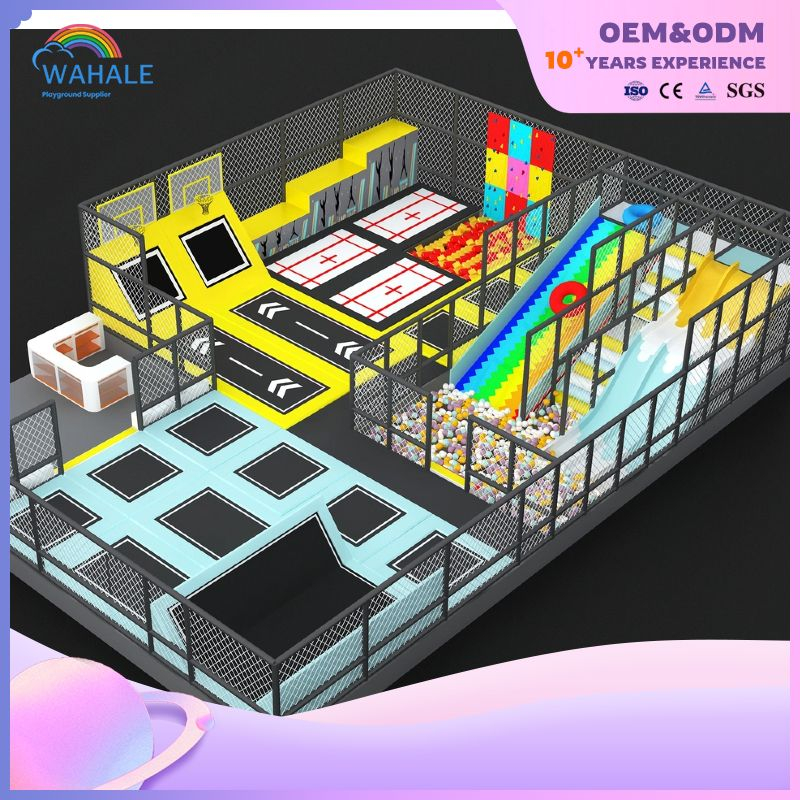 Color Indoor Children's Trampoline Park Custom Indoor Parkour Playground Equipment Supplier