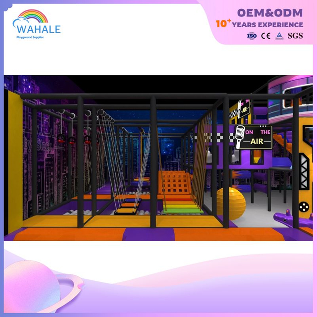 Children's Indoor Adventure Trampoline Park Equipment Custom Indoor Crossing Amusement Park Equipment Factory