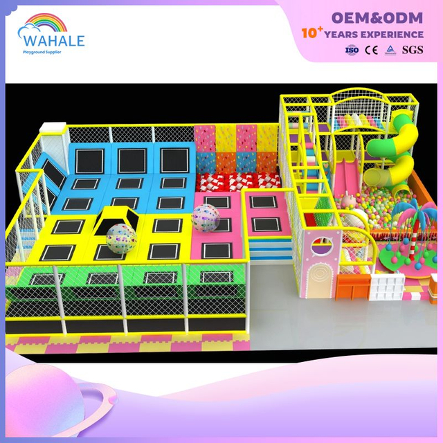 Color Indoor Sports Trampoline Park Children's Parkour Soft Playground Equipment Wholesale