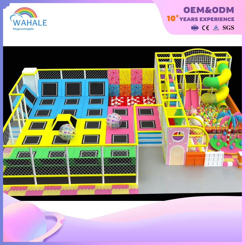 Color Indoor Sports Trampoline Park Children's Parkour Soft Playground Equipment Wholesale