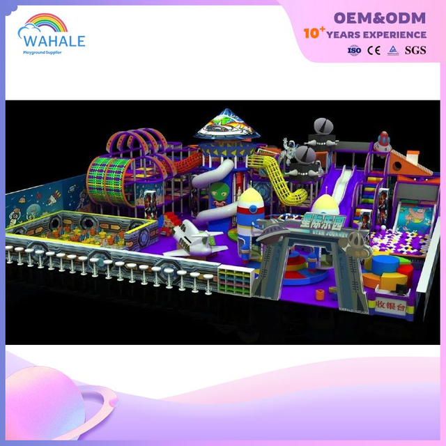 Star Park Theme Customized Children's Indoor Playground Rocket Shape Amusement Park Equipment Suppliers
