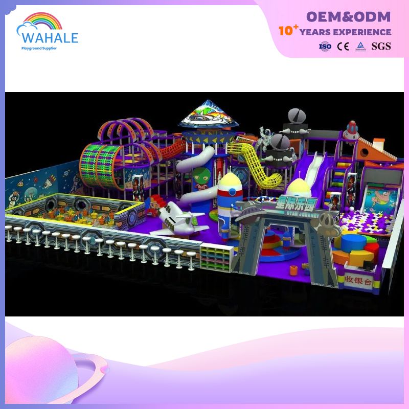 Star Park Theme Customized Children's Indoor Playground Rocket Shape Amusement Park Equipment Suppliers
