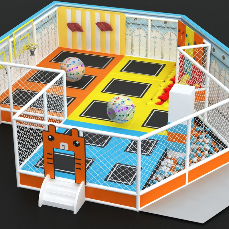 Steel pipe structure indoor trampoline park