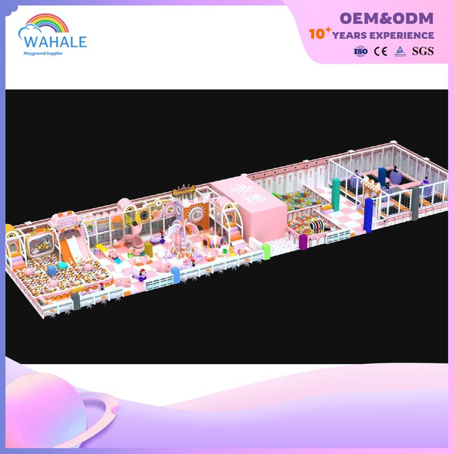 Children's Pink Castle Custom Playground Indoor Fantasy Amusement Park Equipment Supplier