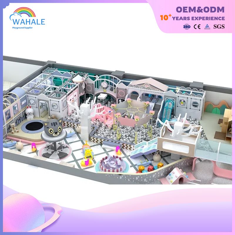 Mall indoor blue green customized children's cartoon soft installation amusement park equipment wholesale