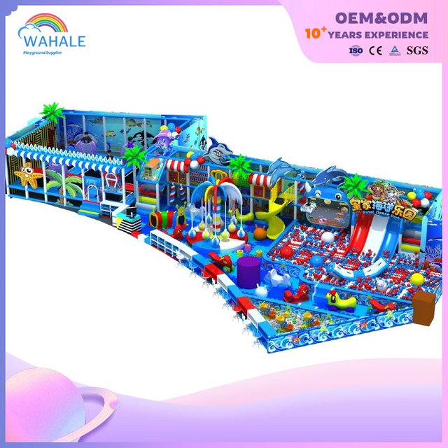 Indoor Ocean Park Theme Customized Playground Indoor Children Blue Sea Animal Amusement Park Equipment