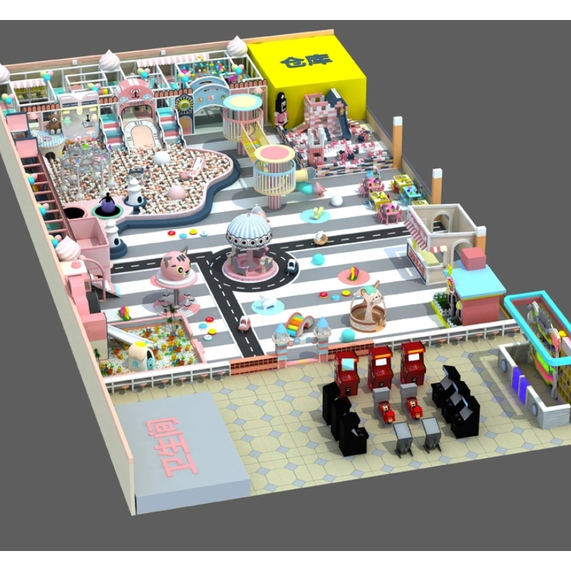 Projection slide ball pool combination project park