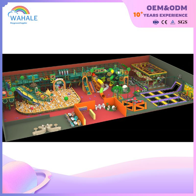 1000 Flat Soft Playground Toddler Area Children's Playground Equipment Cheerleading Entertainment Indoor Bright Colors