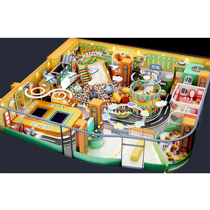 Color building blocks play area