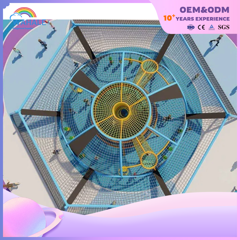 Park Outdoor Children's Paper Climbing Rope Net Climbing Frame Custom Children's Hexagonal Climbing Net To Expand The Park