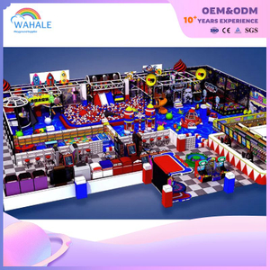 Red And Blue Swing British Theme Custom Indoor Children's Playground Equipment Supplier