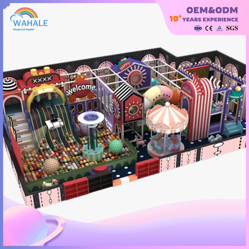 Kindergarten Indoor Cartoon Purple Fantasy Children Soft Sports Playground Equipment Wholesale