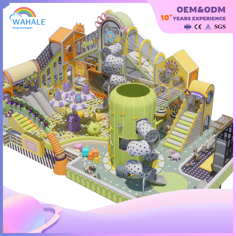 Kindergarten indoor crazy plant theme customized children parent-child interactive playground equipment