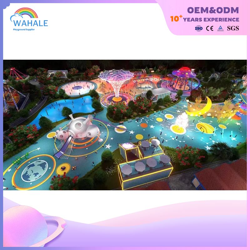 Outdoor Flying Saucer Shape Children's Lighting Playground Custom Outdoor Color Parent-child Interactive Park
