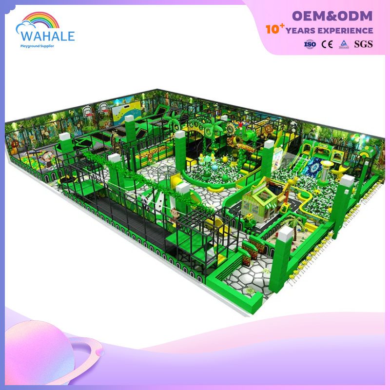 Sales Center Indoor Forest Theme Custom Soft Decoration Children Crossing Interactive Play Equipment Dealer