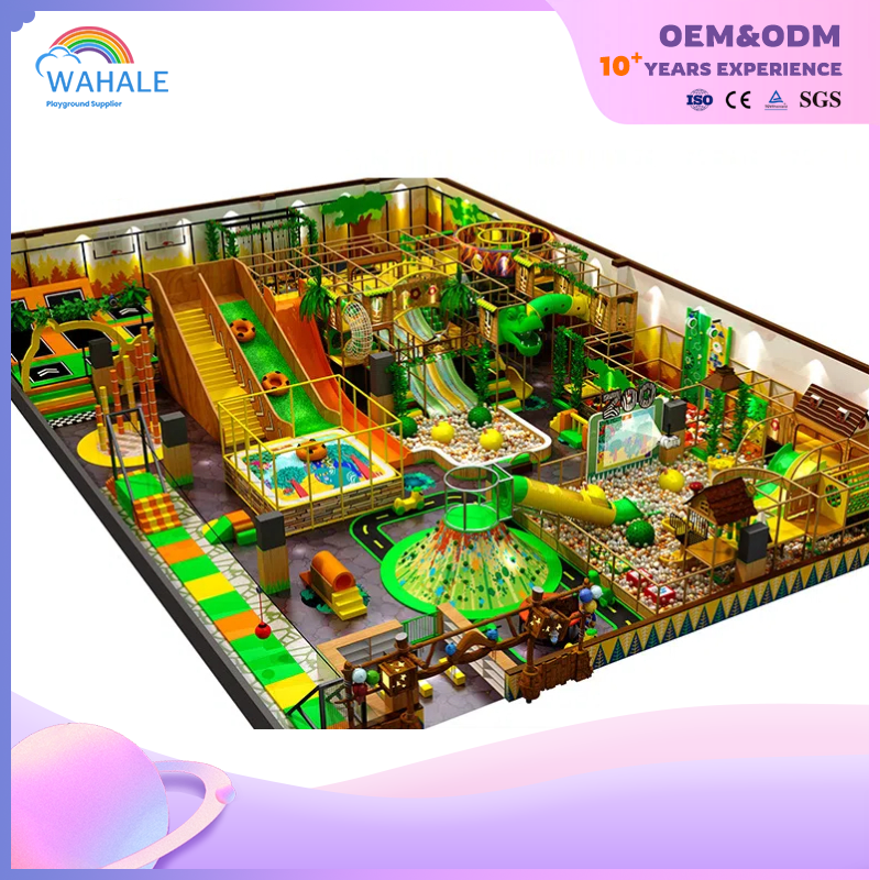 Sales Center Indoor Forest Theme Custom Soft Decoration Children Crossing Interactive Play Equipment Dealer