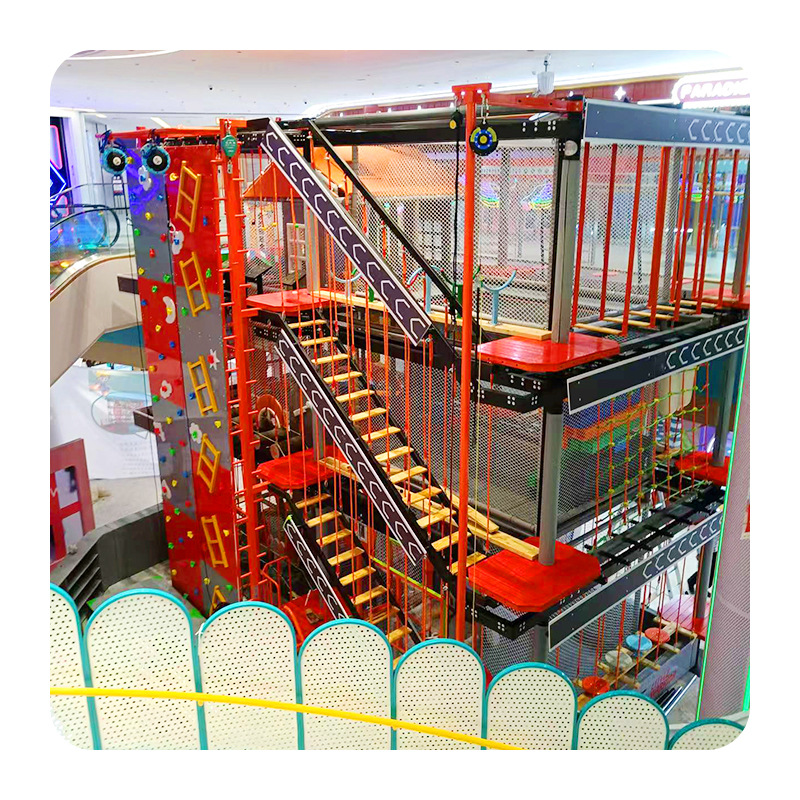 High-rise rope climbing wall
