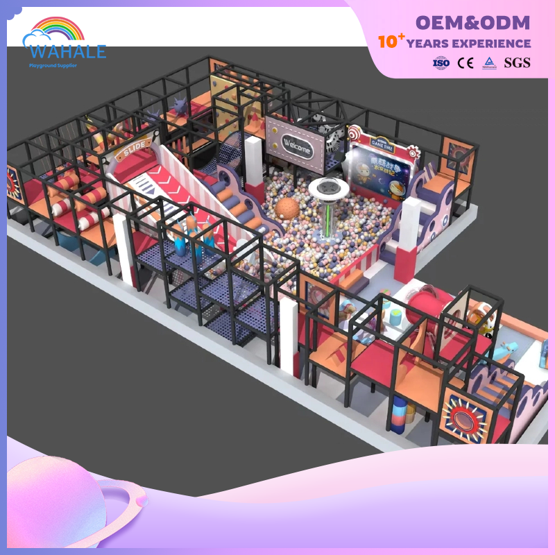 Supplier of Indoor Macaron Color Soft-mounted Children's Playground Equipment for Early Education Centers