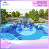 Community outdoor blue space shuttle theme customized children's slide playground equipment