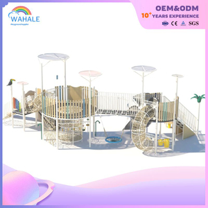Community Outdoor Wooden Children Parent-child Interactive Playground Equipment Customization