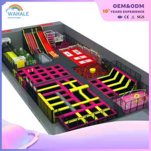 Custom Scenic Spot Indoor Children's Parkour Trampoline Park Soft Pink Physical Training Playground Equipment