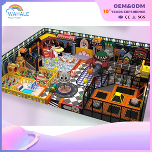 Custom Shopping Mall Indoor Macaron Color Children's Trampoline Park Equipment Factory