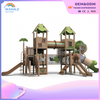 Kindergarten outdoor forest theme customized children's slide park playground equipment supplier