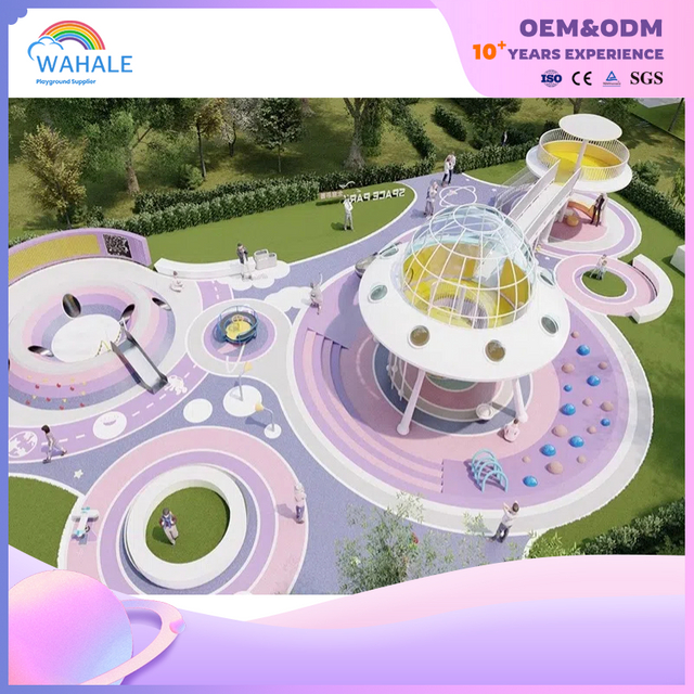 Spot pittoresque Outdoor Pink Purple Space Thème personnalisé pour enfants non alimentés pour enfants