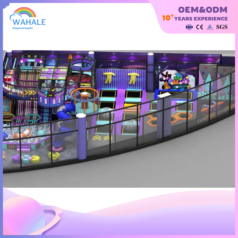 Early Education Center Indoor Video Game Theme Customized Children's Space Slide Playground Equipment