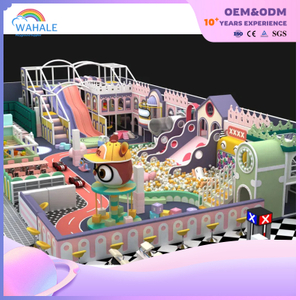 Mall Interior Pink Castle Theme Customized Children Soft Decoration Playground Equipment Builder