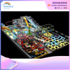 Mall Indoor Color Leap Slide Park Children's Parkour Trampoline Playground Equipment Dealer