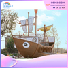 Park Outdoor Sailboat Shape Wooden Children Maze Crossing Playground Equipment Wholesale