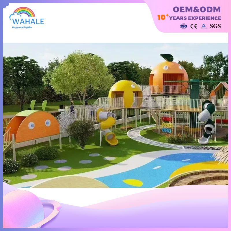 Mall Orange Shape Custom Children's Outdoor Playground Equipment Wholesale