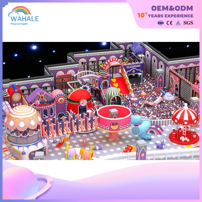 Sales Department Interior Purple Castle Theme Customized Children's Cartoon Playground Equipment