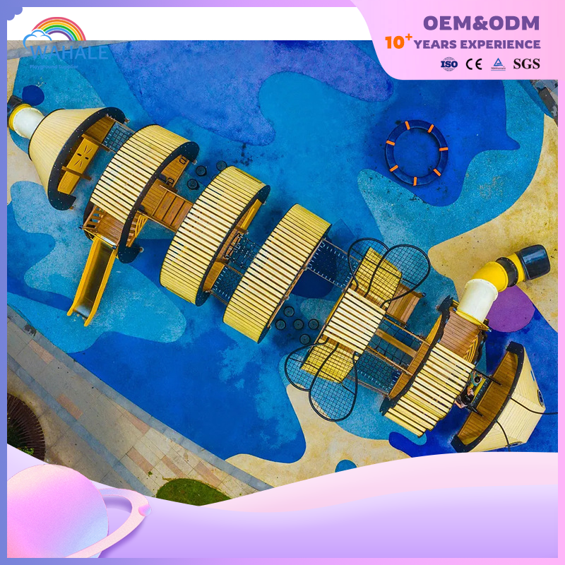 Shopping Mall Outdoor Cartoon Wasp Shape Custom Children's Wooden Playground Equipment Wholesale