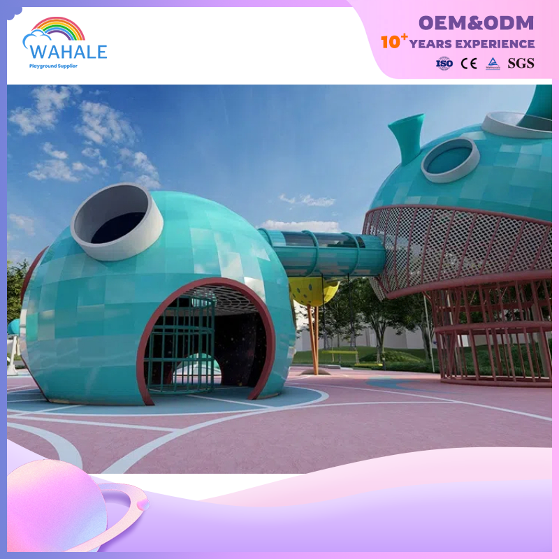 Park Outdoor Blue Planet Modeling Custom Children's Playground Equipment Dealer