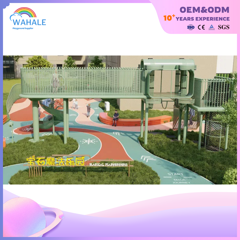 Kindergarten Outdoor Green Forest Theme Children's Park Customized Children's Gem Magic Park