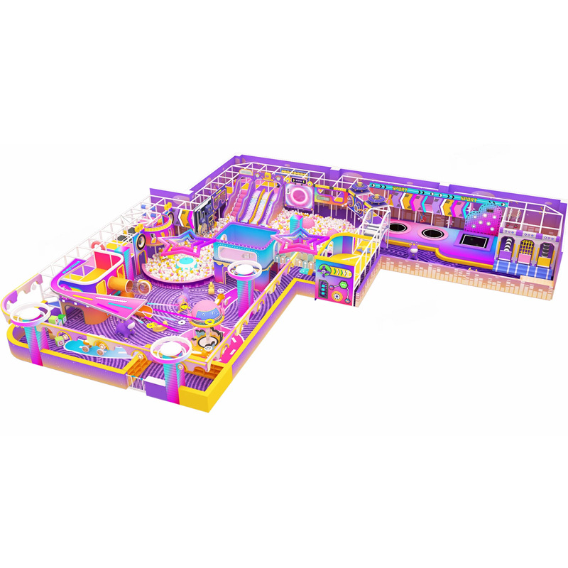 Pinkish-purple underground hole trampoline