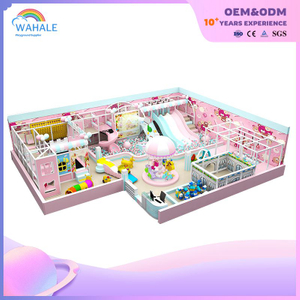 150-square-meter Indoor Pink Bear-themed Customized Children's Soft Furnishings And Playground Equipment