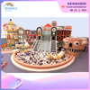 Customized Children's Soft Furnishings in The Shape of A Colorful Castle inside The Shopping Mall And A Challenge Playground