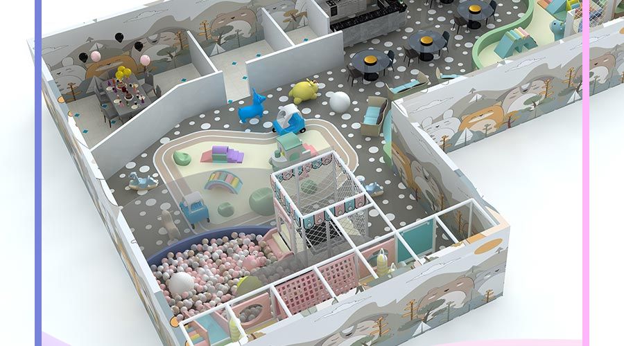 Modern Kids Play Zone: Multi-Activity Playground with Ball Pool & Science Wall | Party & Rest Areas | For Ages 5-12