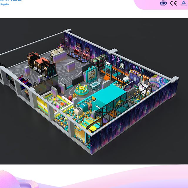 WAHALE Israel Project: 180㎡ Tech-Themed Indoor Playground with Spiral Tube Slide