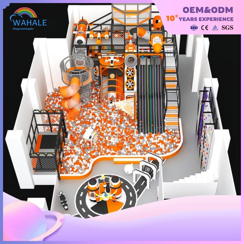 Orange Indoor Custom Playground Rocket Children's Amusement Park Equipment Supplier