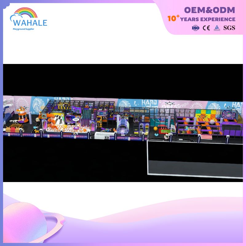 Video Game Theme Customized Children's Trampoline Park Equipment Children's Indoor Playground
