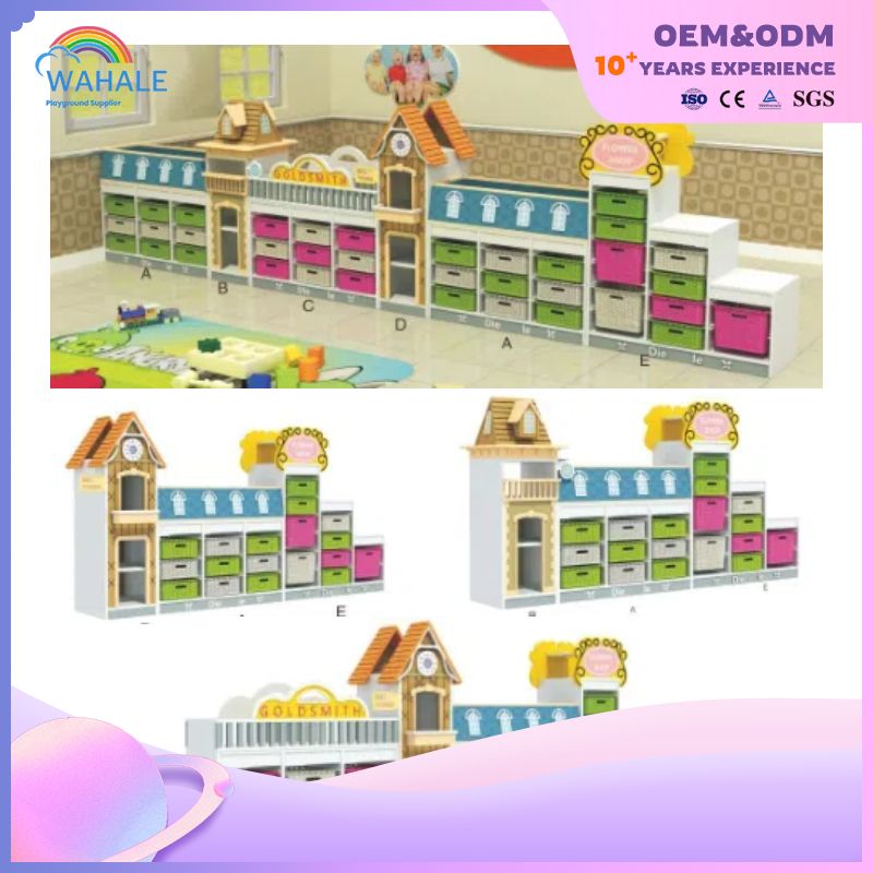Children's Indoor Reading Bookcase Solid Wood Bookcase Ship Type Combined Cabinet Equipment Wholesale