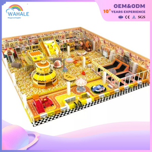 Yellow color custom children's cartoon theme indoor soft installation ocean ball pool playground facilities