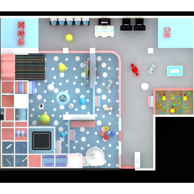 indoor blue climbing channel