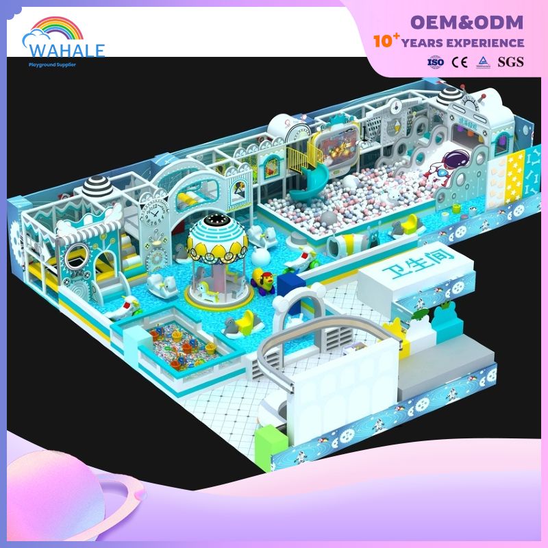 Astronaut Theme Customized Children's Playground Indoor Blue Color Amusement Park Equipment Wholesale