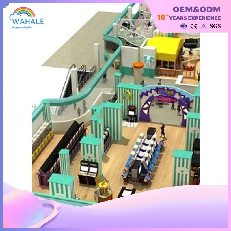 Green theme customized indoor children's video game theme playground equipment sale